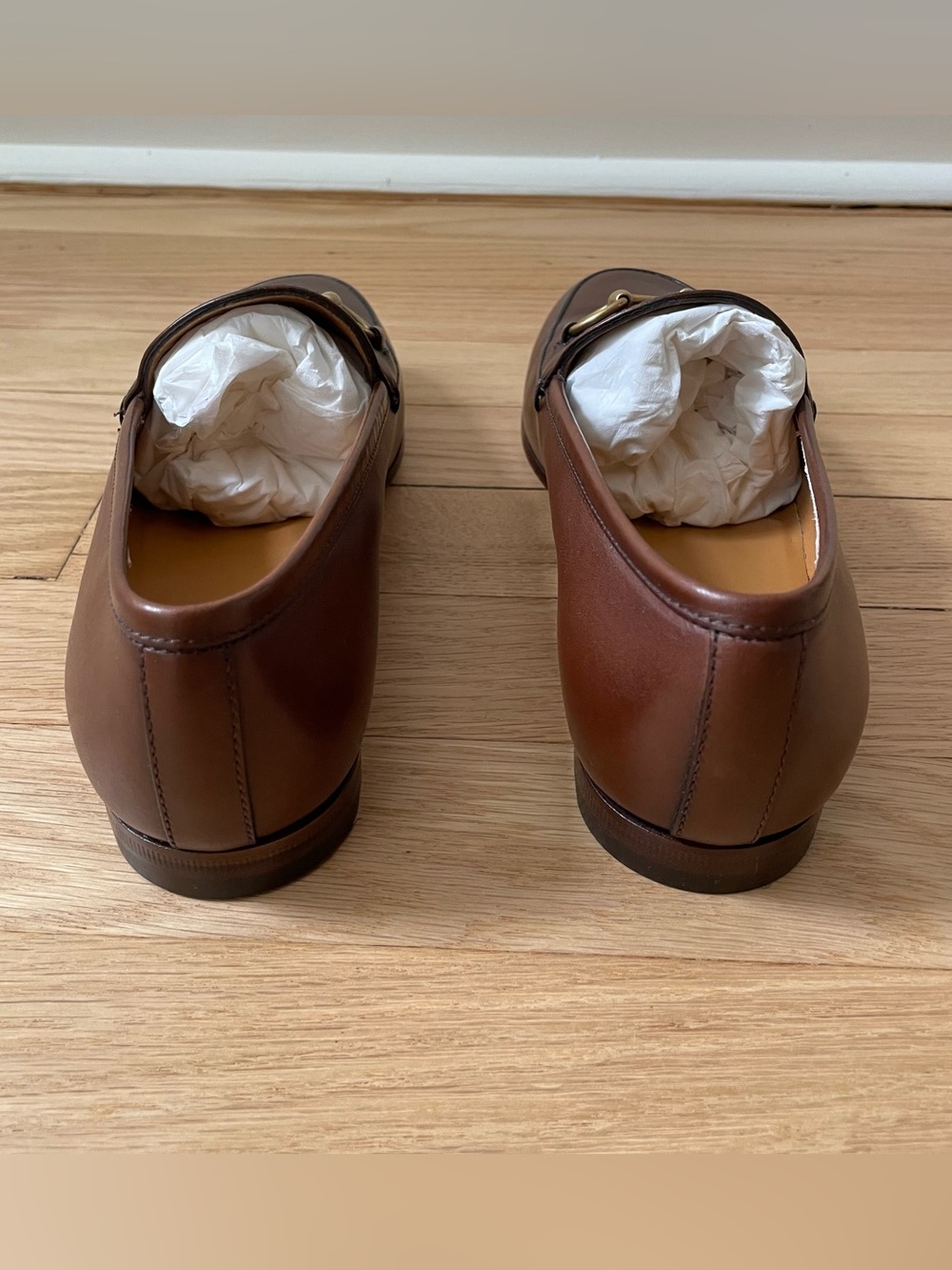 Gucci Brown Horsebit Loafers with Gold Hardware NIB (Sz 36.5) - Picture 6 of 13